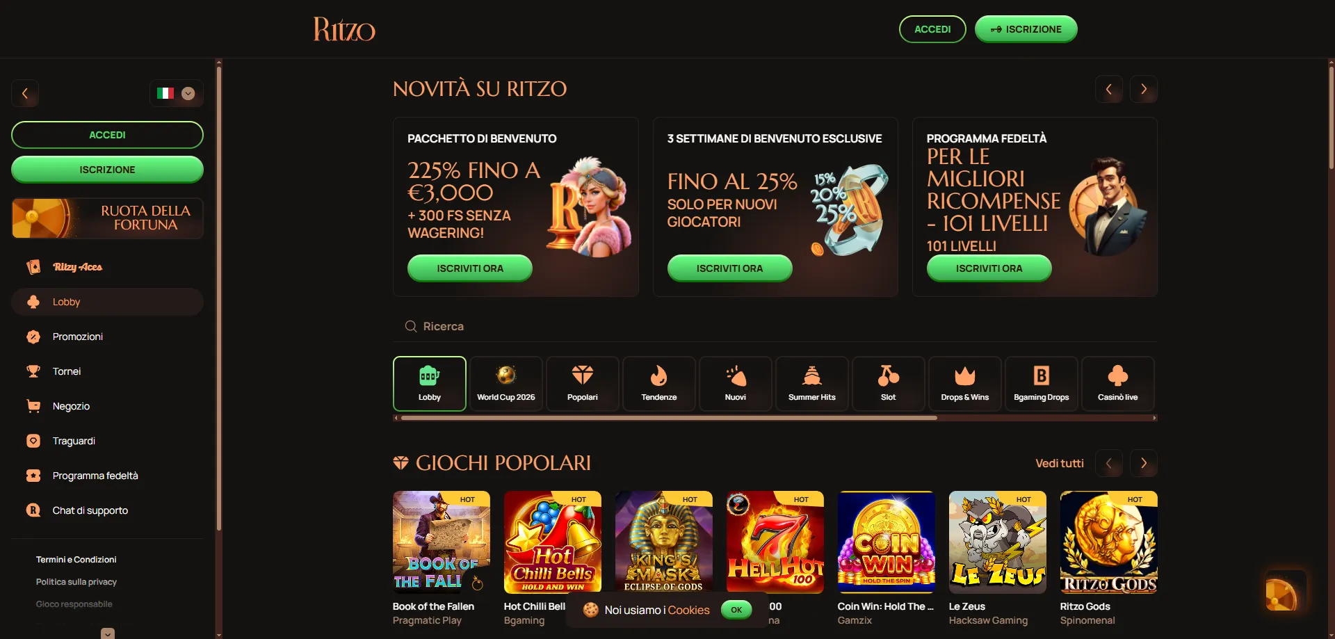 Ritzo Casino mobile app — gioca su smartphone e tablet
